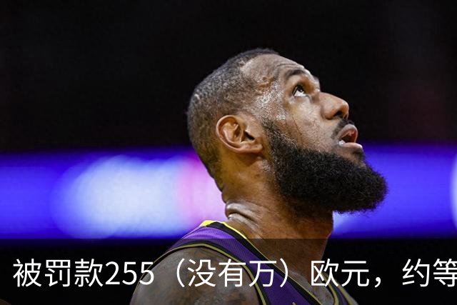 被罚款255（没有万）欧元，约等于C罗几秒钟的工资？